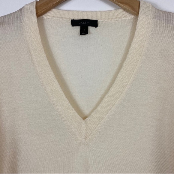 J.Crew | Merino V Neck Sweater Drawstring Sleeves - Picture 3 of 12